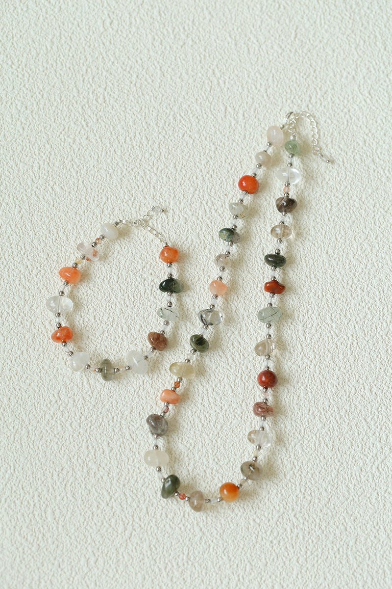 Irregular Colored Crystal Quartz Beaded Bracelet - floysun