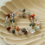 Irregular Colored Crystal Quartz Beaded Bracelet - floysun