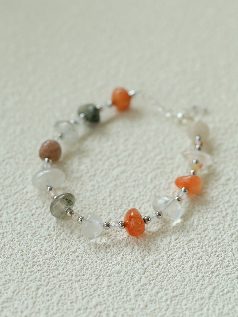 Irregular Colored Crystal Quartz Beaded Bracelet - floysun