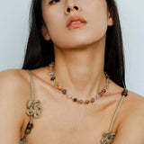 Irregular Colored Crystal Quartz Beaded Necklace - floysun