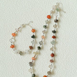 Irregular Colored Crystal Quartz Beaded Necklace - floysun
