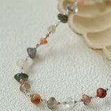Irregular Colored Crystal Quartz Beaded Necklace - floysun