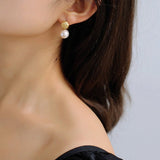 Irregular Lava Matel Baroque Drop Stud Earrings