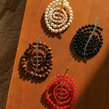 Island Escape Woven Statement Earrings - Single - floysun
