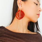 Island Escape Woven Statement Earrings - Single - floysun