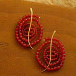 Island Escape Woven Statement Earrings - Single - floysun