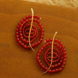 Island Escape Woven Statement Earrings - Single - floysun