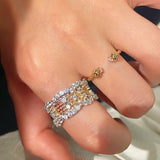 Italian Vintage - Inspired Handcrafted Twisted Open Ring - floysun