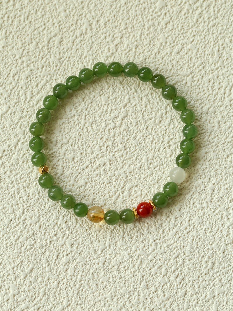 Jade Harmony Bracelet – Wood & Fire Balance - floysun