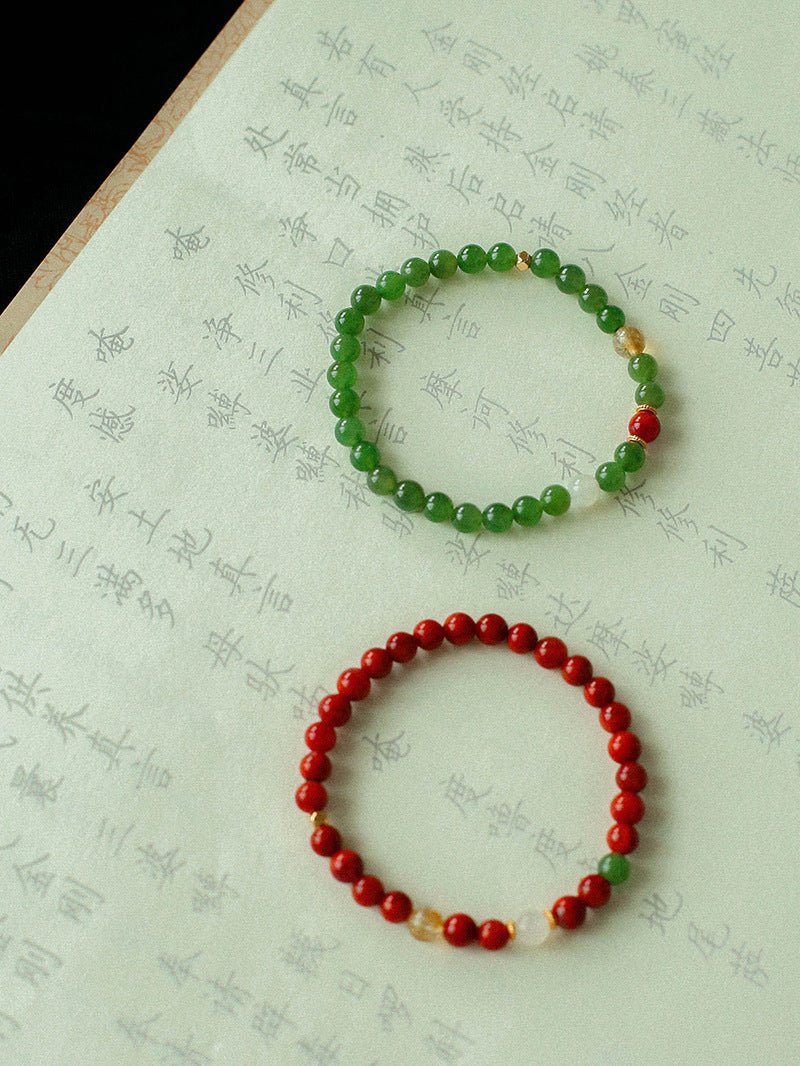 Jade Harmony Bracelet – Wood & Fire Balance - floysun