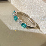Lab - Grown Paraiba Minimalist Ring - floysun