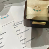 Lab - Grown Paraiba Minimalist Ring - floysun