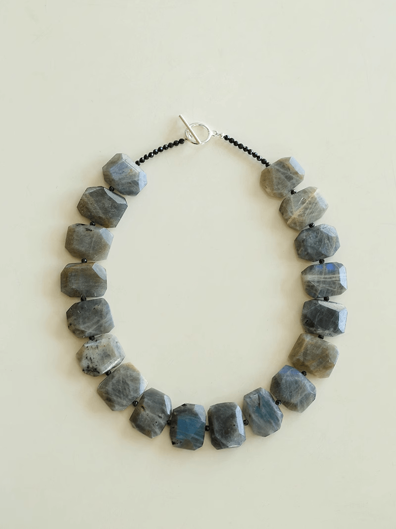Labradorite Square Beaded Necklace - floysun