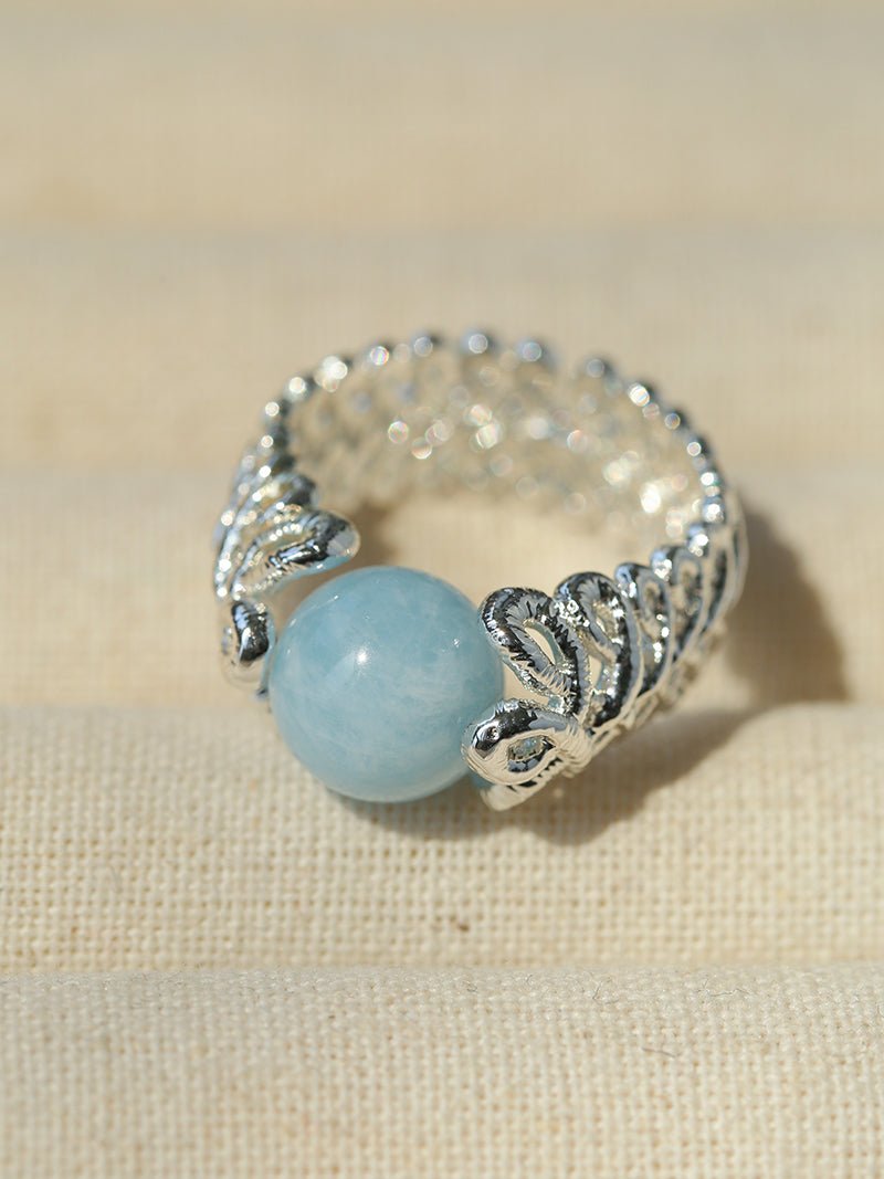 Lace Aura Natural Stone Ring - floysun