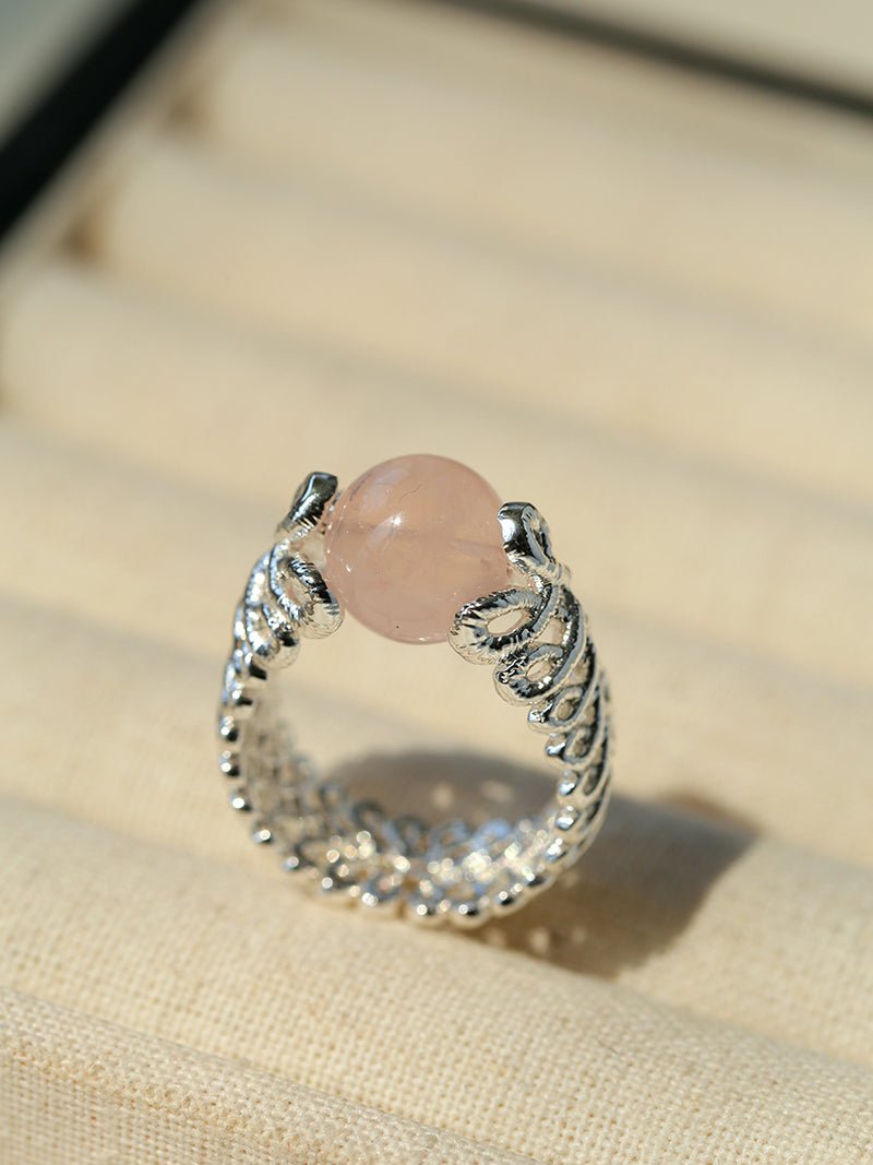 Lace Aura Natural Stone Ring - floysun