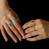 Lace Glow Wide Ring – Multiple Colors Available - floysun