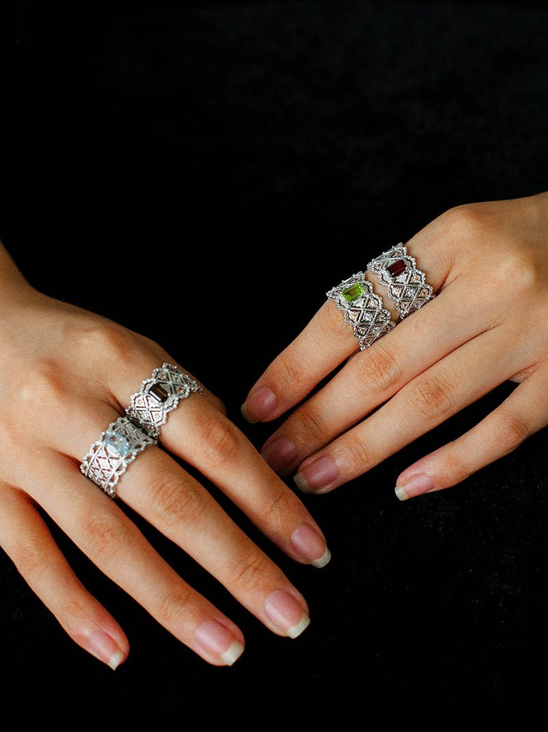 Lace Glow Wide Ring – Multiple Colors Available - floysun