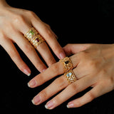 Lace Glow Wide Ring – Multiple Colors Available - floysun