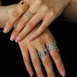 Lace Glow Wide Ring – Multiple Colors Available - floysun