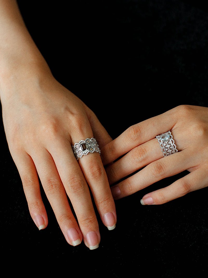 Lace Glow Wide Ring – Multiple Colors Available - floysun