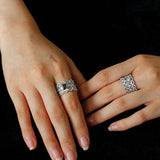 Lace Glow Wide Ring – Multiple Colors Available - floysun