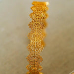 Lace Pattern Diamond Open Bangle - floysun