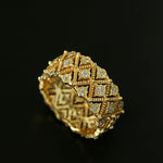 Lace Whisper Wide Ring - Gold - floysun