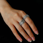 Lace Whisper Wide Ring - Silver - floysun