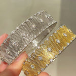 LaceCraft Openwork Pavé Cuff – 18K Gold Vermeil - floysun