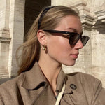 Large and Small Metal Beads Earrings - 18K Gold Vermeil - floysun