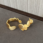 Large Imprint Earrings Irregular Hoop Earrings - floysun