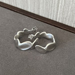 Large Imprint Earrings Irregular Hoop Earrings - floysun