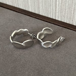 Large Imprint Earrings Irregular Hoop Earrings - floysun