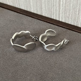 Large Imprint Earrings Irregular Hoop Earrings - floysun