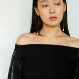 Lava Series Oval Pearl Long Earrings - floysun