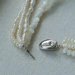 Layered Freshwater Pearl & Mother - of - Pearl Necklace with Baroque Centerpiece - floysun