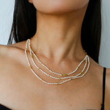 Layered Natural Rice Pearl Necklace - floysun