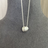 Layered Round Shell Line Pendant Necklace 925 Sterling Silver - floysun