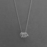 Layered Round Shell Line Pendant Necklace 925 Sterling Silver - floysun