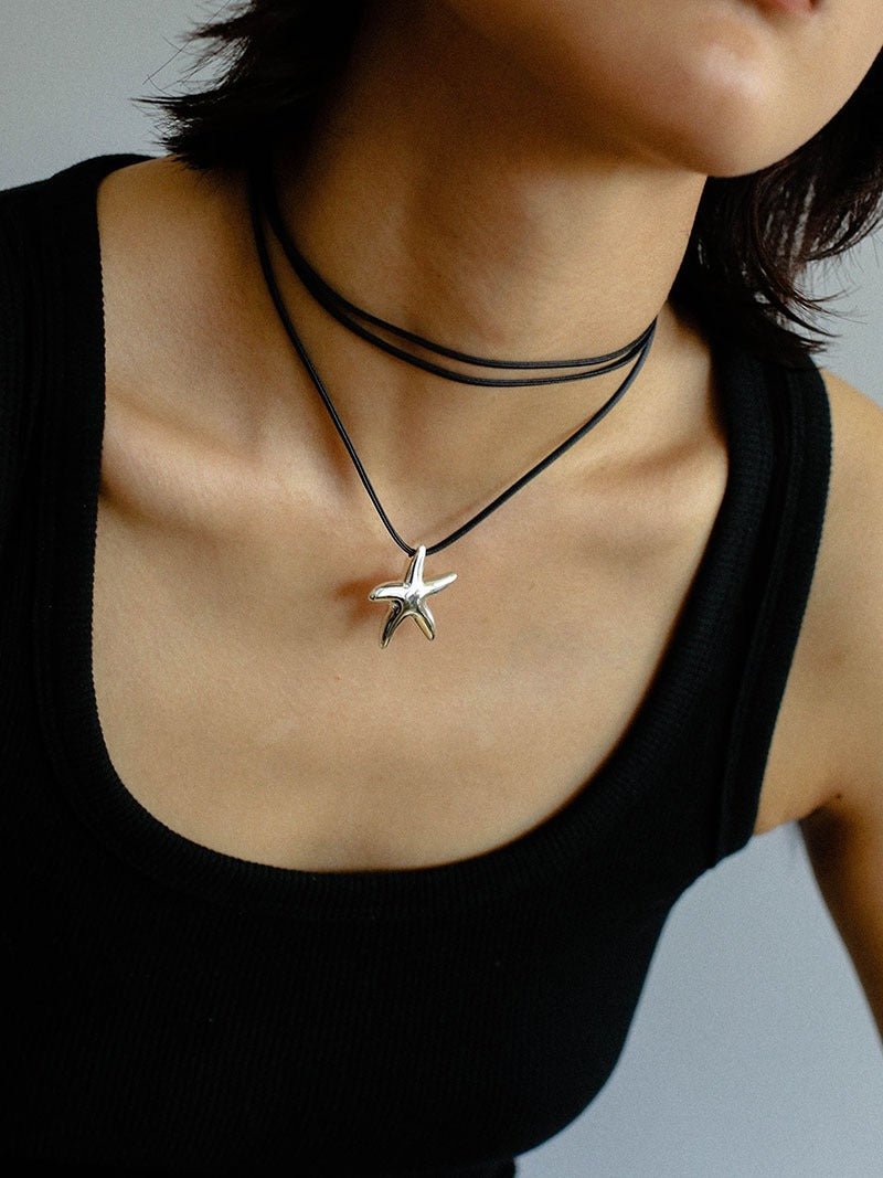 Leather Rope Love Heart Necklace - floysun