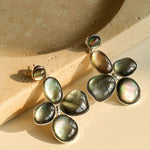 Lilac Blossom Gray Mother - of - Pearl Earrings - floysun