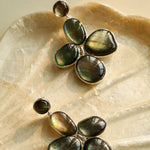 Lilac Blossom Gray Mother - of - Pearl Earrings - floysun