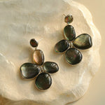 Lilac Blossom Gray Mother - of - Pearl Earrings - floysun