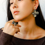 Lilac Blossom Gray Mother - of - Pearl Elegant Ring - floysun