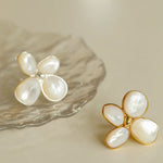 Lilac Blossom White & Gray Mother - of - Pearl Elegant Ring - floysun