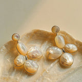 Lilac Blossom White Mother - of - Pearl Earrings - floysun