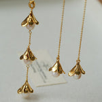 Lily of the Valley Pearl Threader Earrings - floysun