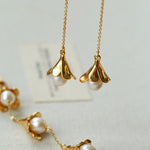 Lily of the Valley Pearl Threader Earrings - floysun