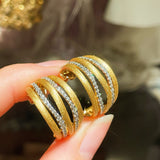 LinAura Brushed Pavé Bar Stud Earrings - floysun