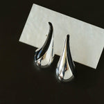 Line Enamel Waterdrop Earrings Red & Black - floysun